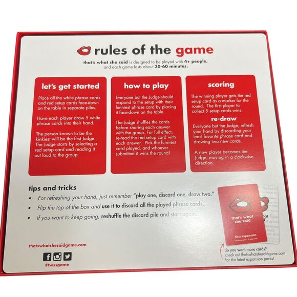 That's What She Said Game Party Card Game 17+ Complete Hilarious NSFW Humo - Picture 4 of 9